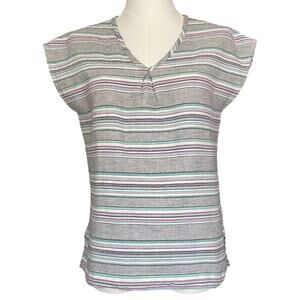 Kavu Womens Hiking Top Outdoor Gorpcore Striped Sleeveless Shirt Boho Size XS
